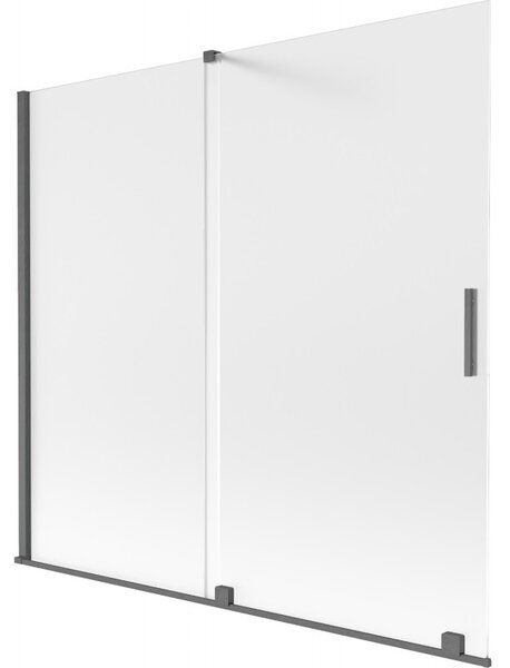 Mexen Velar, paravan de baie glisant cu 2 aripi 170 x 150 cm, sticlă mată 8 mm, grafit lustruit, 896-170-000-31-66
