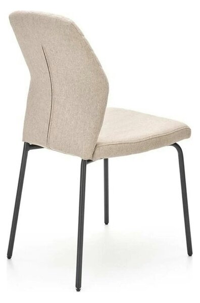 Scaun K461, bej/negru, stofa clasica, 46x56x92 cm