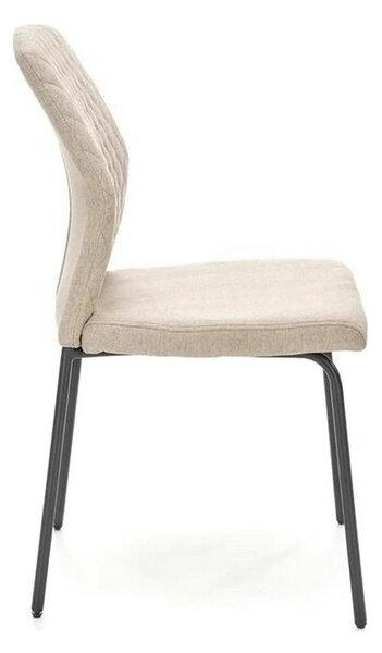 Scaun K461, bej/negru, stofa clasica, 46x56x92 cm