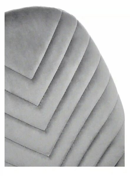 Scaun K462, gri/negru, stofa catifelata/metal, 45x57x82 cm