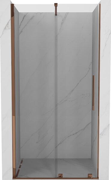 Mexen Velar, usa culisanta pana la deschidere 70x200 cm, sticla transparenta 8 mm, profil auriu roz, 871-070-000-01-60