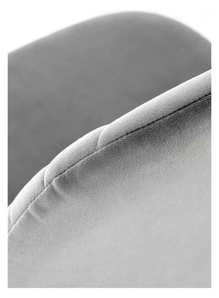 Scaun K462, gri/negru, stofa catifelata/metal, 45x57x82 cm
