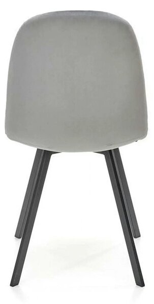 Scaun K462, gri/negru, stofa catifelata/metal, 45x57x82 cm