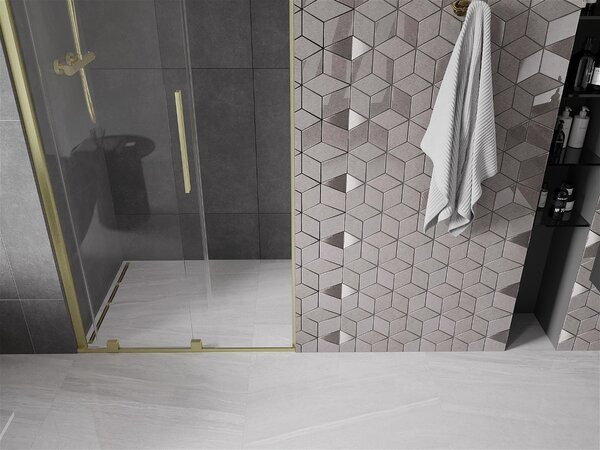 Mexen Velar, usa culisanta pentru deschidere 70x200 cm, sticla transparenta 8mm, profil auriu mat, 871-070-000-01-55