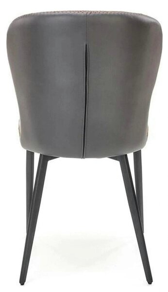 Scaun K466, gri/negru, stofa/piele ecologica, 50x58x89 cm