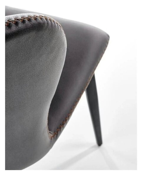 Scaun K466, gri/negru, stofa/piele ecologica, 50x58x89 cm