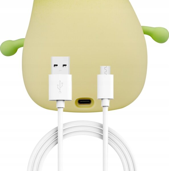 Lampa de veghe, LED SMD alb cald, incarcare USB C, 15 lm, 800mah, silicon verde