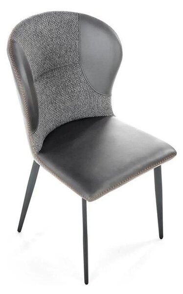 Scaun K466, gri/negru, stofa/piele ecologica, 50x58x89 cm