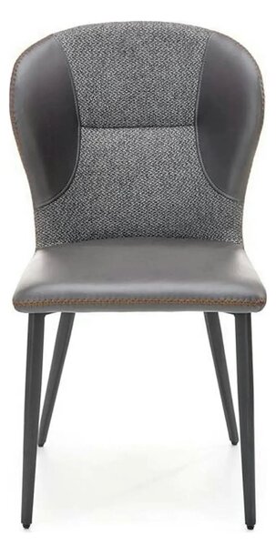 Scaun K466, gri/negru, stofa/piele ecologica, 50x58x89 cm
