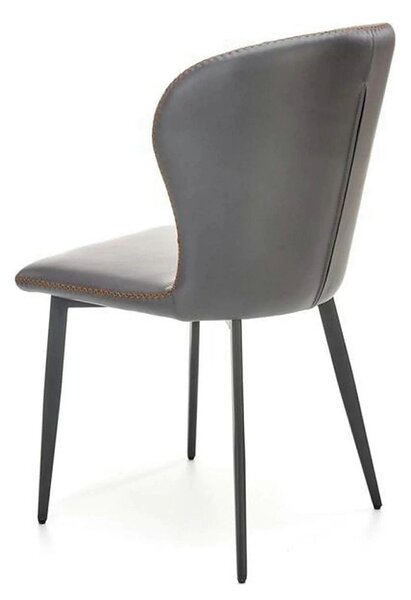 Scaun K466, gri/negru, stofa/piele ecologica, 50x58x89 cm