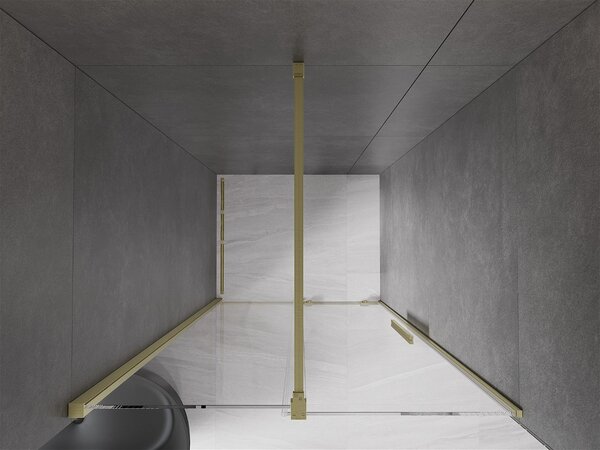 Mexen Velar, usa culisanta pentru deschidere 70x200 cm, sticla transparenta 8mm, profil auriu mat, 871-070-000-01-55