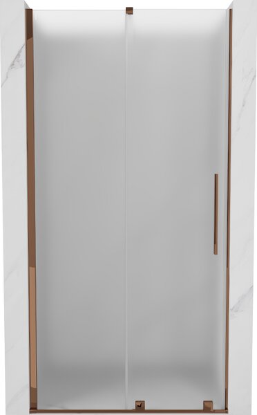 Mexen Velar, usa de dus culisanta pentru deschidere 100 cm, sticla mat 8 mm, aur roz, 871-100-000-31-60