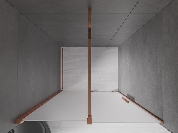 Mexen Velar, usa de dus culisanta pentru deschidere 100 cm, sticla mat 8 mm, aur roz, 871-100-000-31-60