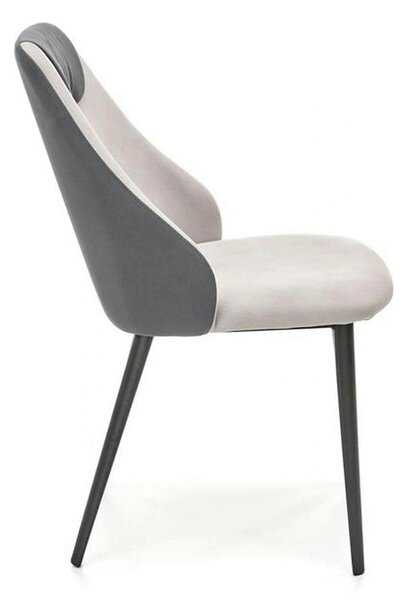 Scaun K470, gri/negru, stofa clasica/metal, 48x62x85 cm