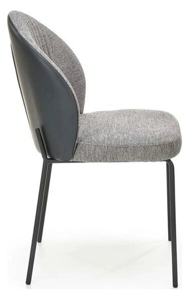 Scaun K471, gri/negru, stofa/piele ecologica, 50x58x85 cm