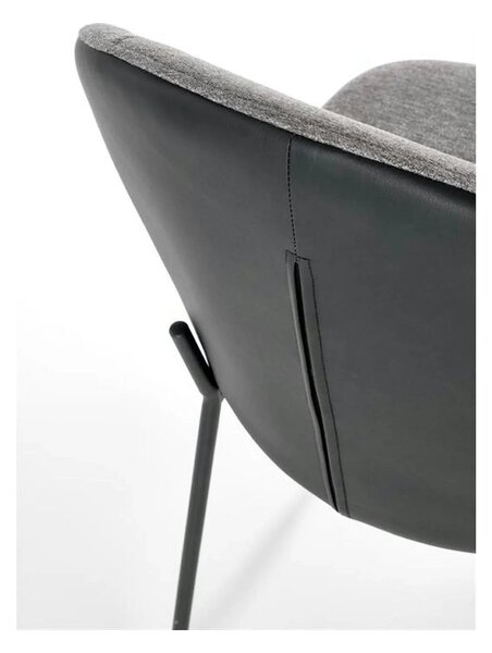 Scaun K471, gri/negru, stofa/piele ecologica, 50x58x85 cm