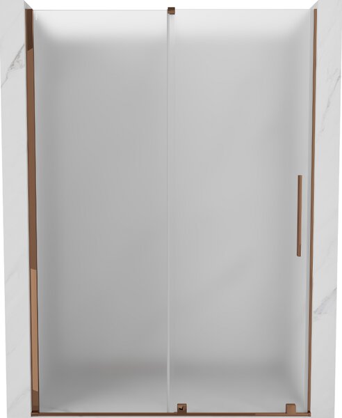 Mexen Velar, usa de dus culisanta pentru deschidere 150 cm, sticla mat 8 mm, aur roz, 871-150-000-31-60