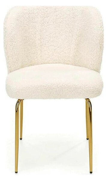 Scaun modern dining K474, stofa blana crem, 54x64x80 cm