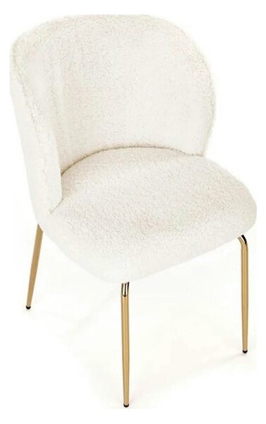 Scaun modern dining K474, stofa blana crem, 54x64x80 cm