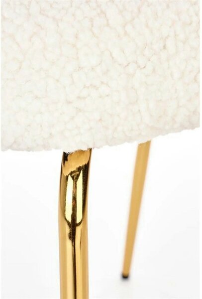 Scaun modern dining K474, stofa blana crem, 54x64x80 cm