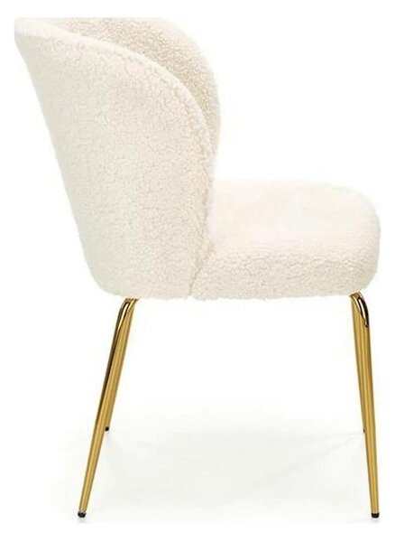 Scaun modern dining K474, stofa blana crem, 54x64x80 cm