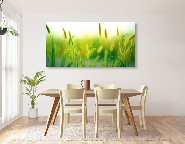 Tablou lama de iarbă în design verde