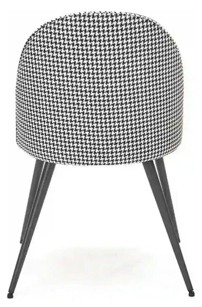 Scaun K478, stofa alb/negru, 49x54x84 cm