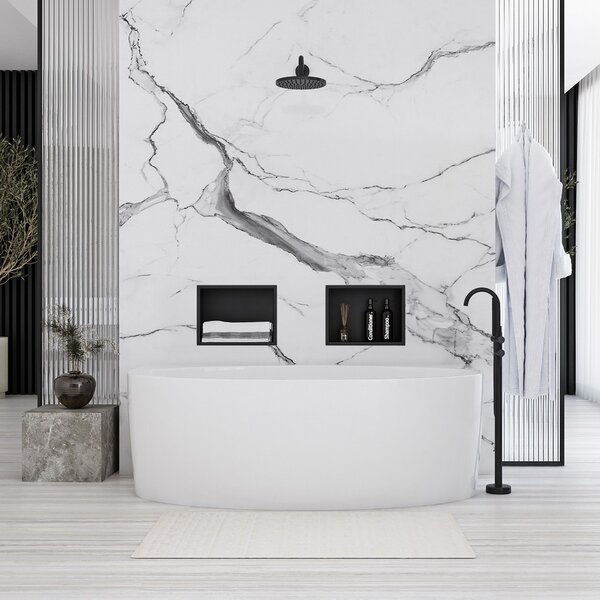 RAFT BAIE INCASTRAT PERETE 30x30 black matt