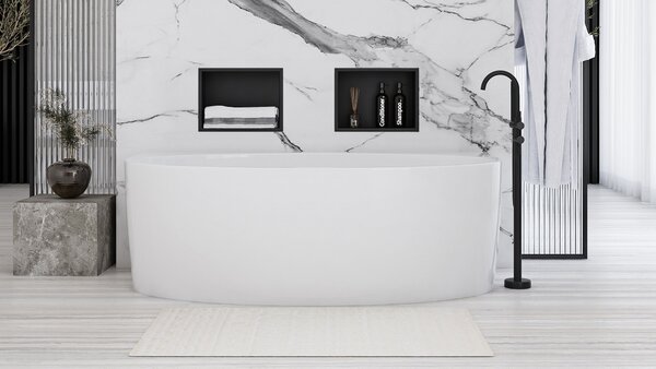 RAFT BAIE INCASTRAT PERETE 30x30 black matt