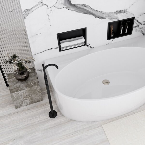 RAFT BAIE INCASTRAT PERETE 30x30 black matt