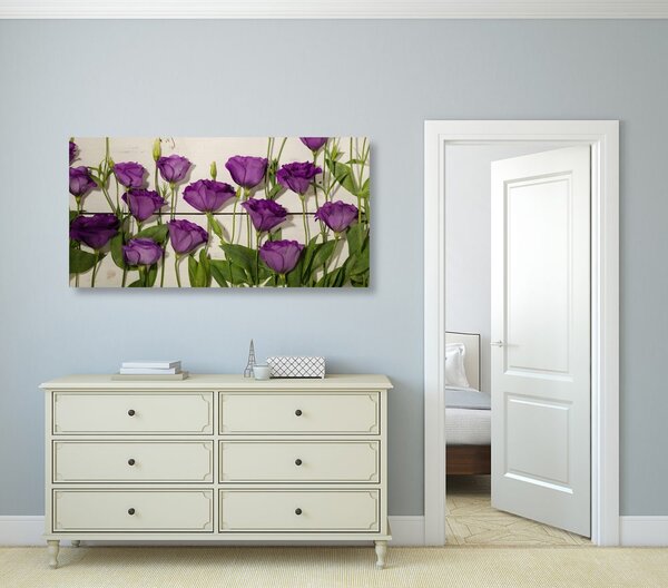 Tablou flori violete frumoase
