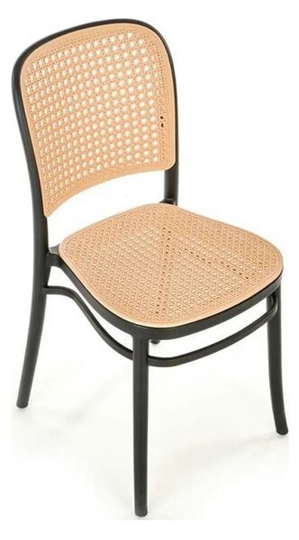 Scaun K483, bej/negru, polipropilena, 41x52x86 cm