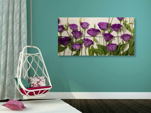 Tablou flori violete frumoase