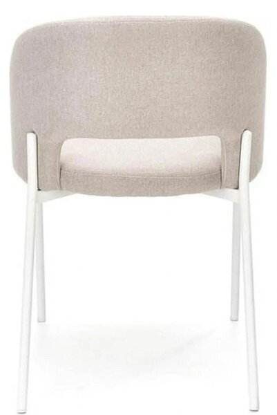 Scaun K486, bej/alb, stofa clasica/metal, 51x57x77 cm