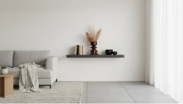 Polita ZACK, gri antracit, 80x25x5 cm