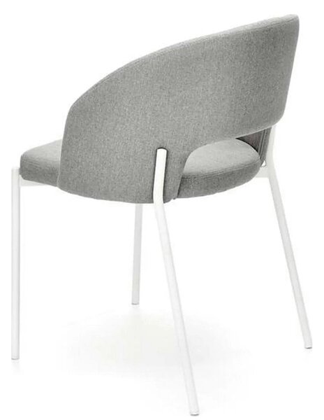 Scaun K486, gri/alb, stofa clasica/metal, 51x57x77 cm