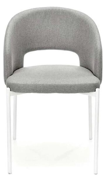 Scaun K486, gri/alb, stofa clasica/metal, 51x57x77 cm