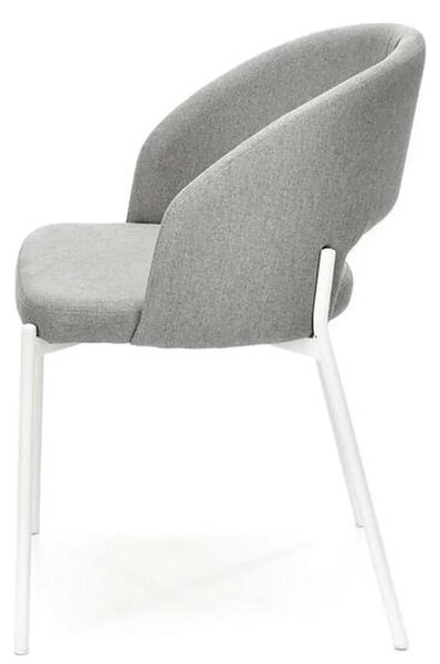 Scaun K486, gri/alb, stofa clasica/metal, 51x57x77 cm
