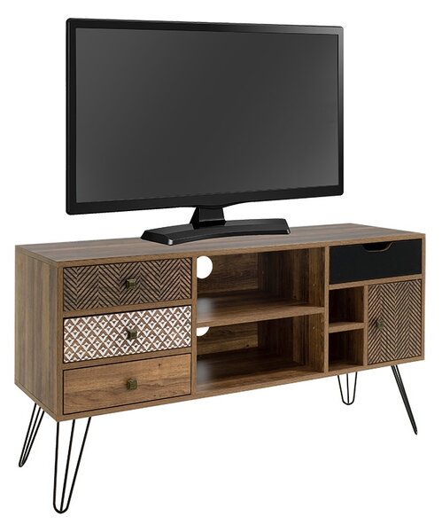 Set dormitor studenti canapea, comoda TV si masuta de cafea, 3 buc, Travis Boho, Antracit, 175x83x74 cm