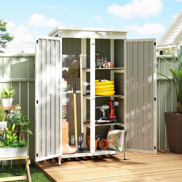 Outsunny Dulap de Exterior pentru Unelte cu 3 Rafturi Detasabile | Aosom Romania