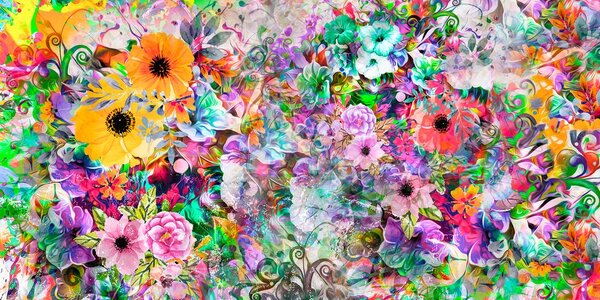 Tablou flori colorate