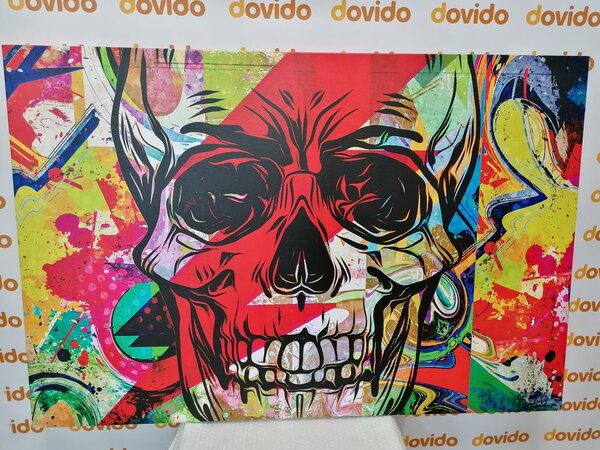 Tablou craniu în design graffiti