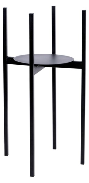 Suport metalic pentru flori, design simplu, inaltime 70 cm, cadru negru mat