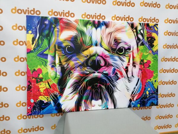 Tablou pop-art buldog