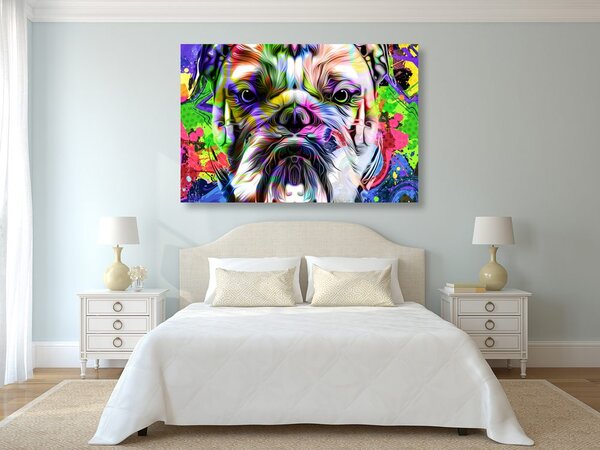 Tablou pop-art buldog
