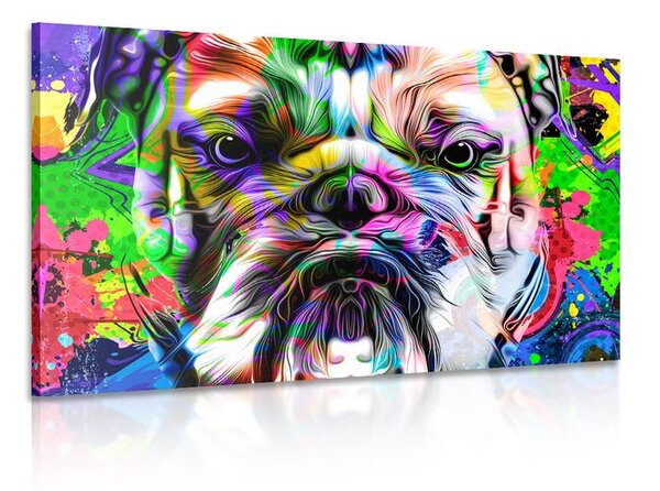 Tablou pop-art buldog