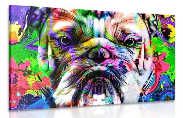 Tablou pop-art buldog