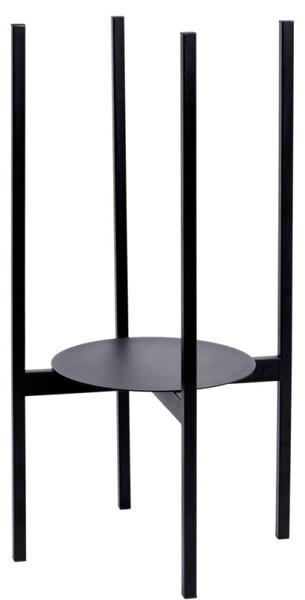 Suport metalic pentru flori, design simplu, inaltime 70 cm, cadru negru mat