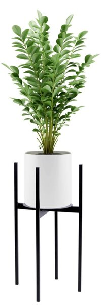 Suport metalic pentru flori, design simplu, inaltime 70 cm, cadru negru mat