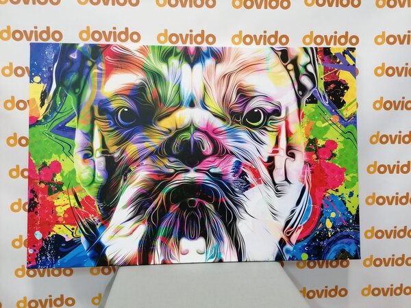 Tablou pop-art buldog